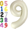 8 Number Balloons Cream 40 Inch Foil Balloon by Argthjy