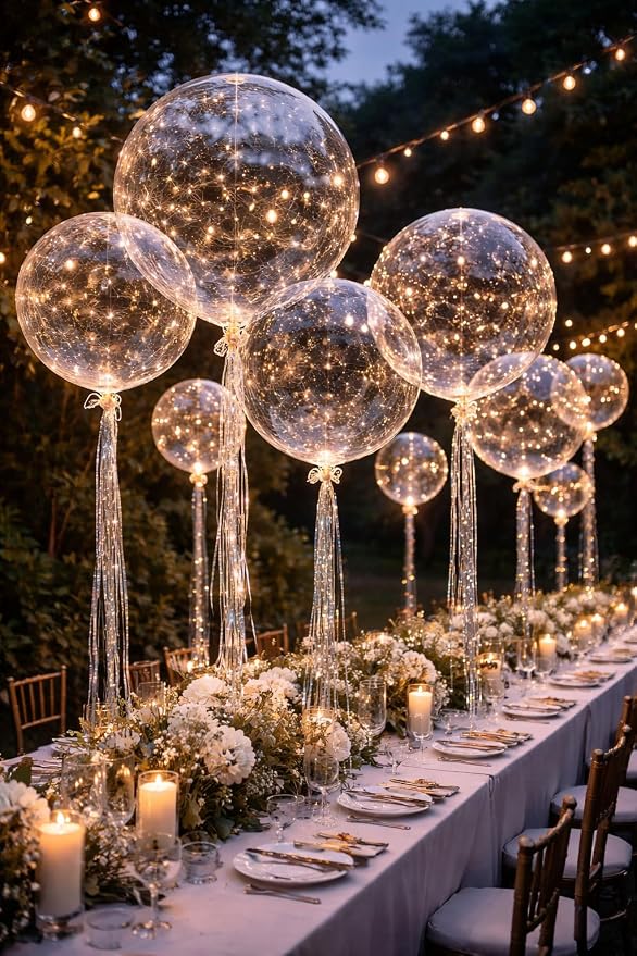 13pcs Bobo 4D Balloons 22" 18" 13" 4D Clear Ball Balloon Bobo Balloons - Image 4