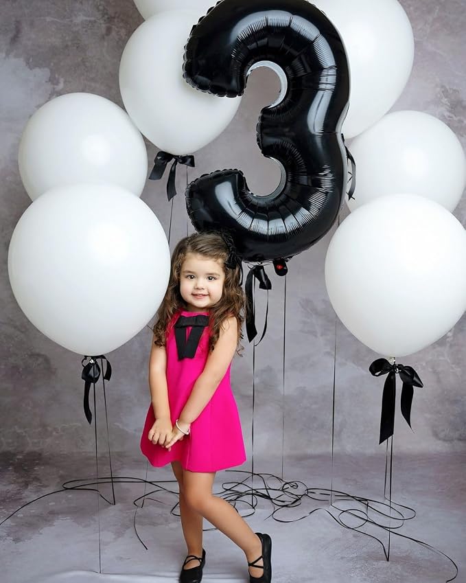 Numbers 20 Balloon 40Inch Black Balloons - Image 2