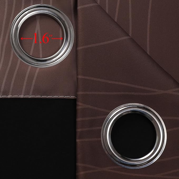Brown and Yellow Gradient Blackout Curtains - Image 7