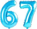 40 Inch Number 67 Balloons for 67th Birthday Party Decorations, 0-100 Jewelry by FOBELEC