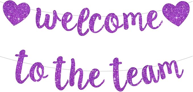 BEISHIDA Welcome to The Team Banner, NO DIY, Office Party Decorations by Beishida