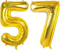 Number 57 Balloons for 57th Birthday Party Decorations, 0-100 Large No.57 by Joycard
