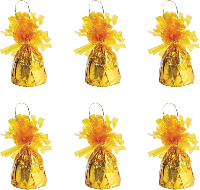 Beistle Metallic Wrapped Balloon Weight – 6 Pack, Party Decoration Accessories by Beistle