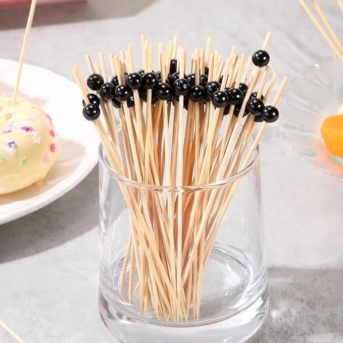Reallnaive 300 Pcs Cocktail Pick Pearl Fancy Toothpick - Image 3