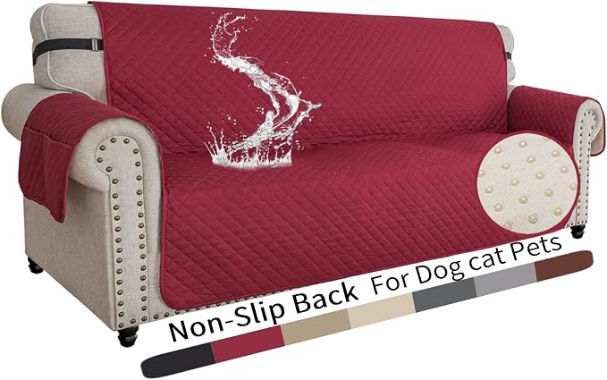 XINEAGE Quilted Sofa Cover Waterproof Couch Covers by XINEAGE