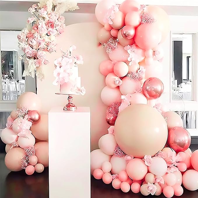 PartyWoo Baby Pink Balloons 50pcs Pastel Light Pale Pink Color | 12 Inch - Image 5