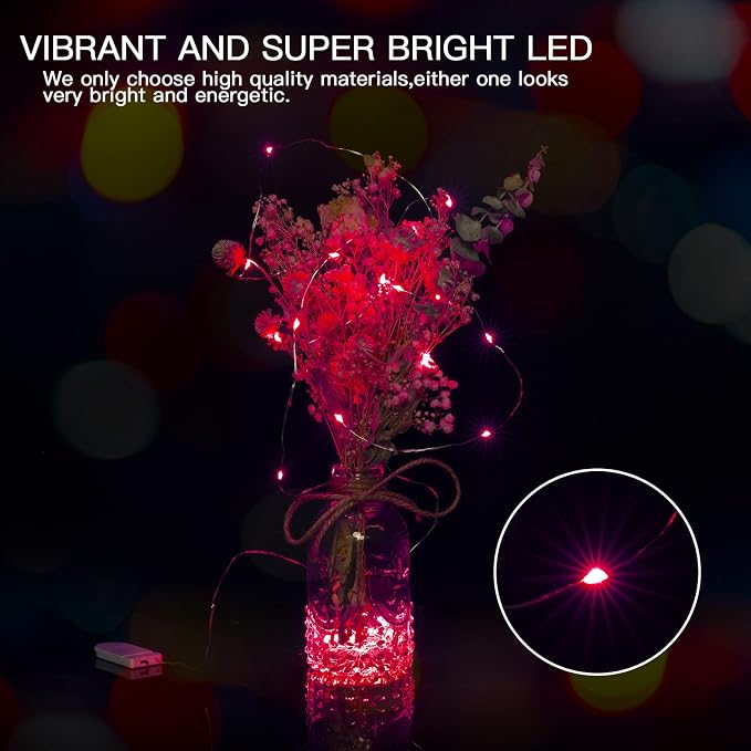 Brightown 12 Pack LED Fairy Lights, Waterproof, 7 Feet, 20 LEDs, Battery - Image 6
