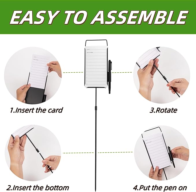 Golf Metal Proximity Marker, Closest to The Pin Marker Set- Includes Golf Course Fairway Distance Markers, Pens and Cards Perfect for Sports & Outdoors Golf Tournament Signs（4 Pack）