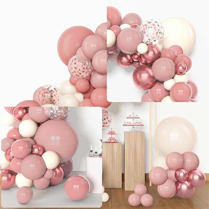 Archloon 156pcs Dusty Pink Balloon Garland Arch Kit, Different Sizes 18 12 10 5 - Image 4