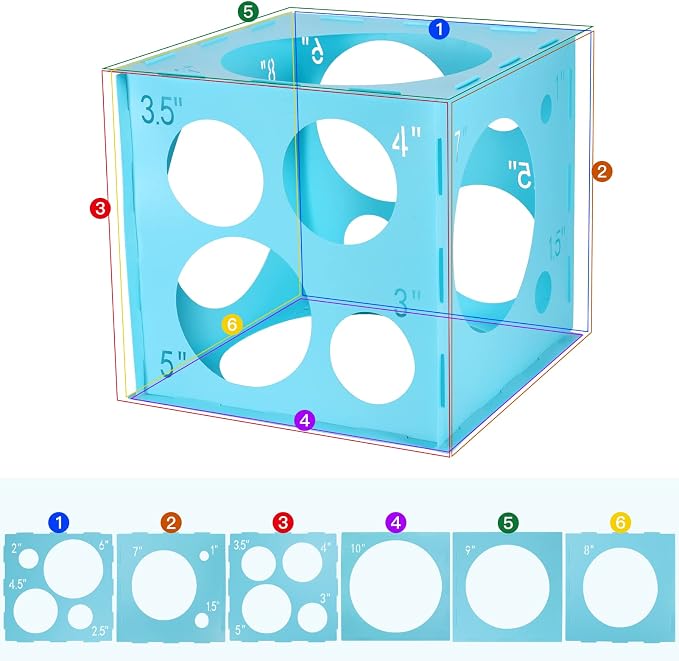 Pllieay 14 Holes Balloon Sizer Box, Balloon Arch, Balloon Columns, 1-10 Inch - Image 3