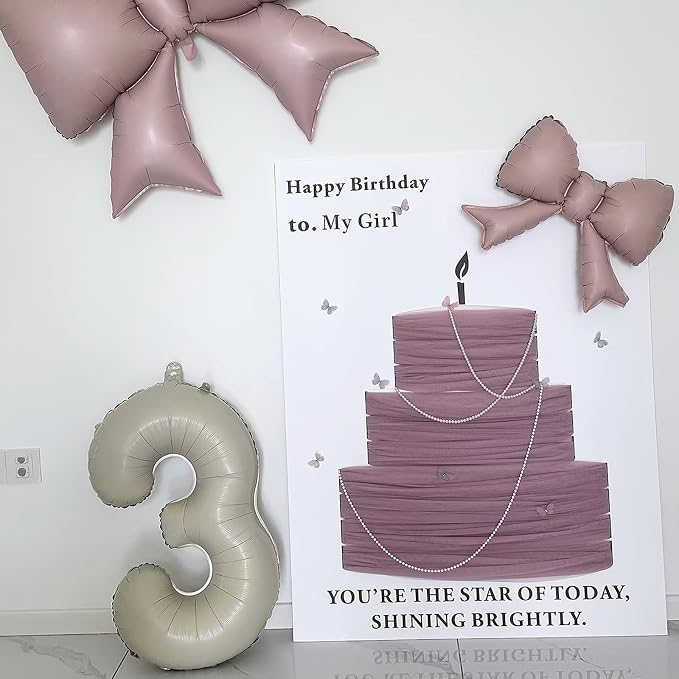 40 Inch Beige Number 5 Foil Balloon - Image 3