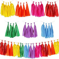 35Pcs Rainbow Tassel Garland Gay Pride Tissue Paper Tassel Banner DIY Hanging by BASEMMAHER