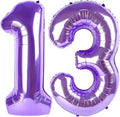 Large Purple 13 Number Balloon 40 Inch, 13 Birthday Balloons, 13 Birthday Party by Upgesy
