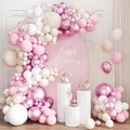 Pink and White Balloon Garland Arch Kit by Unknown