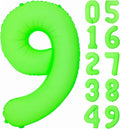 Green Birthday Number 9 Balloon 40 inch Fluorescent Green Number 9 | Helium by Exquisitehighqualitypartydecorationstomeetyoureveryneed%EF%BC%81