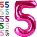 Hot Pink Number 5 Balloon 40 inch, Balloon numbers party supplies, deco photo by Upgesy