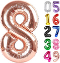 Rose Gold Number 8 Balloon 40 Inch, 8th Birthday Decorations Men Women | Foil by IWERP