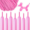 Pink 260 long Balloons 100 Pack Matte Pink Modeling Long Magic Balloons by ASIYUHY