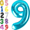8 Balloon Number 40 Inch Light Blue by Argthjy