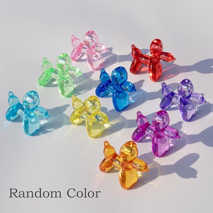 Yopcuvi 80 PCS Mini Balloon Dog Sculpture Keychain | Nine Colors Randomly Mixed - Image 4