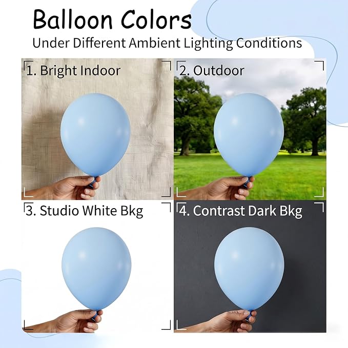 100pcs 5 Inch Small Light Blue Balloons, 5” Matte Mini Baby Blue Balloons | - Image 3