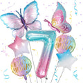 Butterfly Balloons 7th Birthday Decorations by Isndare