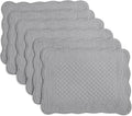 HOMBYS Quilted Placemats Set of 6 Washable-13x18 inches Rectangular Placemats by HOMBYS
