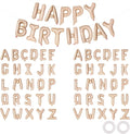 65 Pcs Caramel Happy Birthday Balloons, 2 Sets A-Z Caramel Letters Foil Balloons by Unknown