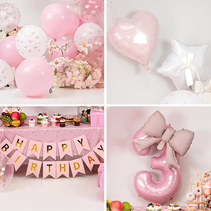 3rd Pink Bow Birthday Decorations - Image 7
