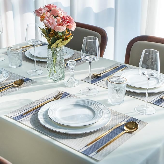 Placemats Set of 4 Vinyl/Plastic Woven Place Mats - Image 6