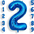AULE 40 Inch 2 Blue Balloon Number Foil 0-9 Birthday Big Numbers | Birthday by AULE
