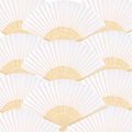 FEPITO 50 Pieces White Handheld Paper Fan | Paper Folding Fans by FEPITO