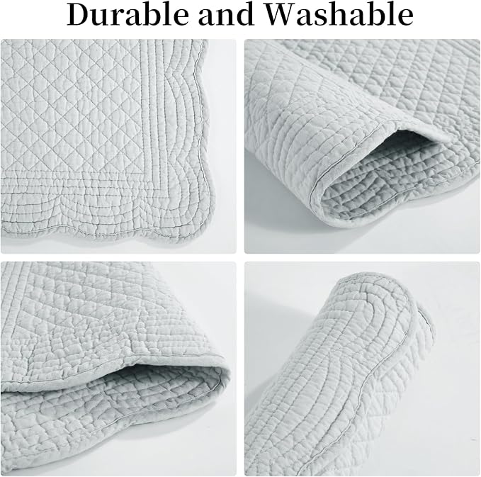 HOMBYS Quilted Placemats Set of 6 Washable-13x18 inches Rectangular Placemats - Image 6