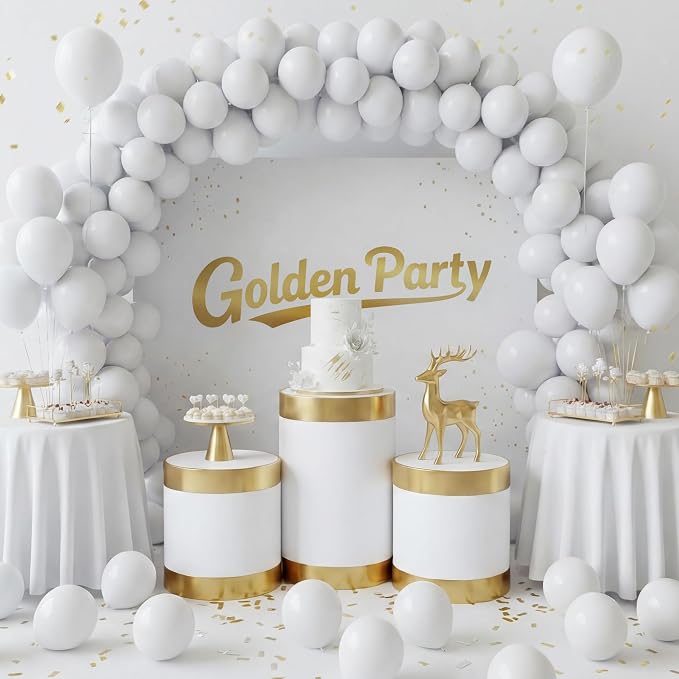 White Balloons, Baby Shower, Anniversary, Graduation, Wedding Decorations - Image 7