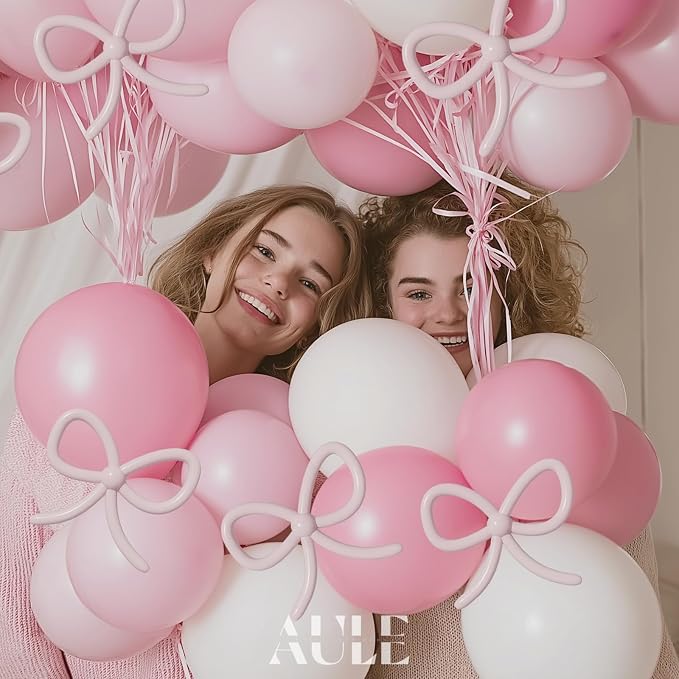 AULE Pink Balloon Arch Kit 155Pcs Light Pink White Balloons | Macaroon Pink - Image 4