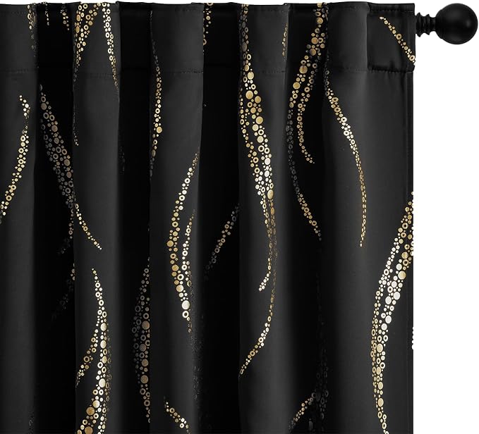 Yakamok Black Blackout Curtains - Image 4