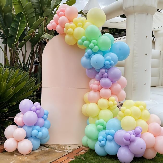 60pcs Pastel Balloons, Pastel Color Balloons, Macaron Green Pink Purple Teal - Image 4