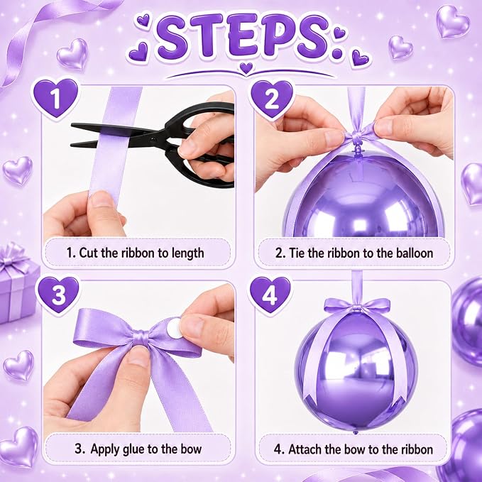 Purple Round Foil Balloons - Image 3