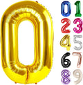 0 Balloon - Gold Birthday Number Balloons, 40 Inch Decorations Men Women | Gold by ALPHADELTAPI