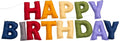 Pre-Strung Happy Birthday Banner by Unknown
