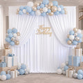 Wrinkle Free White Backdrop Curtain by ENJOYYOURPARTY