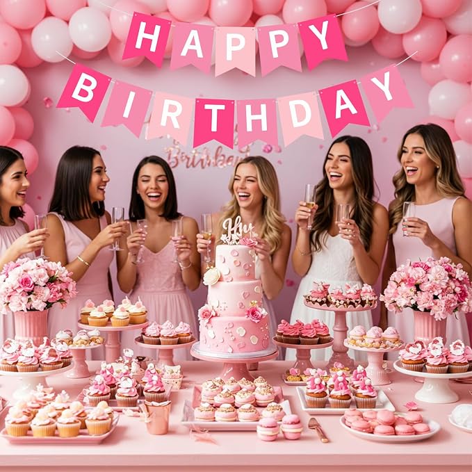 Happy Birthday Banner Pre-Strung Birthday Decorations Birthday Party Backdrop - Image 5