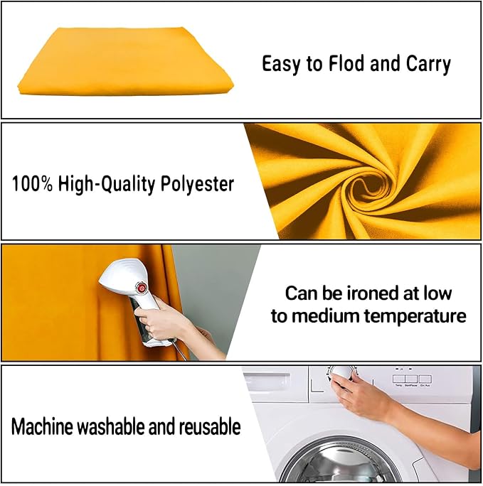 Yellow Photography Backdrop for Photoshoot, Fabric 8x10ft | Polyester Studio - Image 7