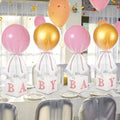 6 Set 24'' Pink Gold Tulle Tutu Balloon by Wettarn