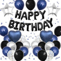 Navy Blue and Black Birthday Decorations by BTZO
