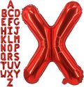 40 Inch Red Letter X Balloons, DIY Phrase Foil Alphabet Letter X Balloons DIY by LHOAVWE