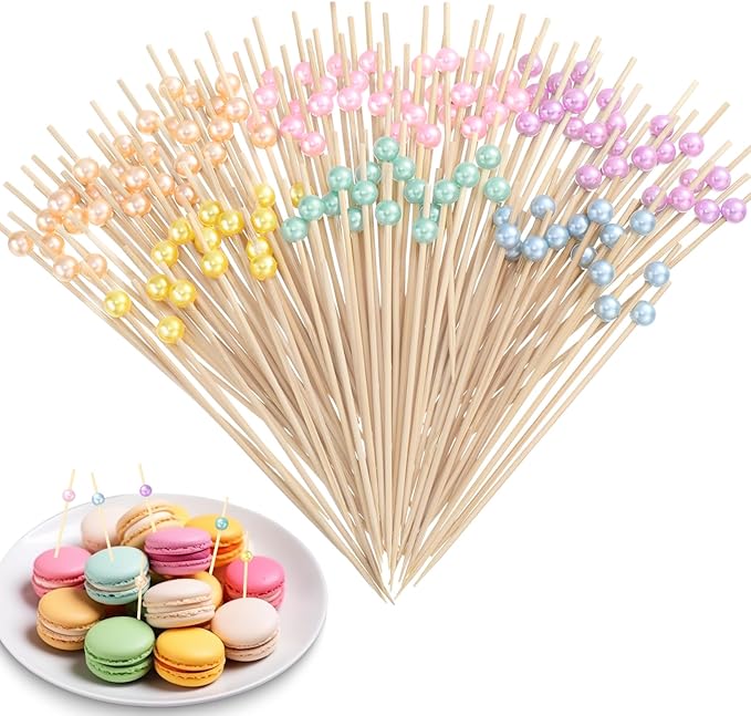 Reallnaive 600 Pcs Cocktail Pick Pearl Fancy Toothpick by Unknown