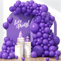 Awenztech 122pcs Purple Latex Balloons in 18 12 10 5 inches | Birthday by Awenztech