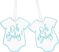 100Pcs Gift Tags with String Oh Baby Sign Blue Baby Clothes Large Gift Tags with 65 Ft Jute Twine Cute Tags White Paper Gift Tag for It's a Boy Gender Reveal Baby Shower Party Gift Wrap Tag